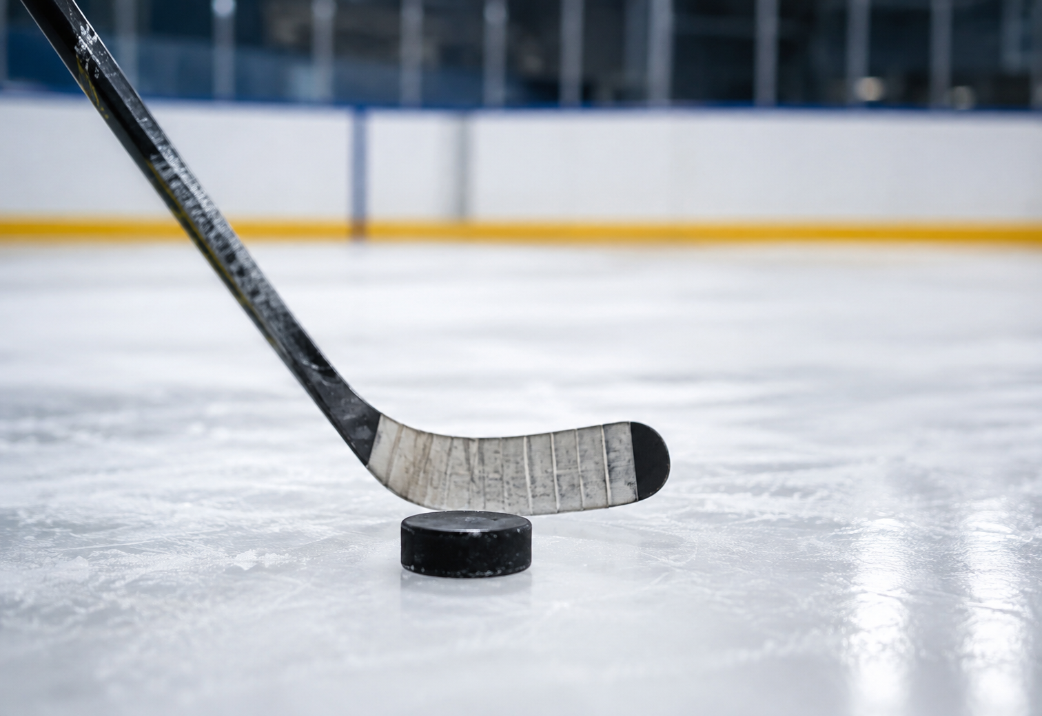 Eishockey-Ausrüstung im Einsatz